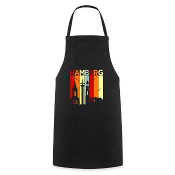 Hamburg - Cooking Apron - black - Front - AI Model Male 185 dark (185cm)