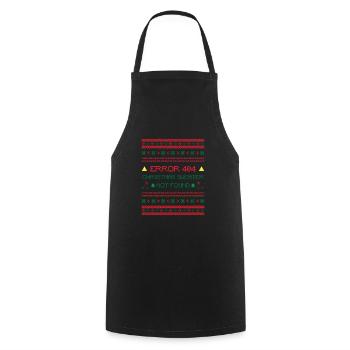Error 404 Christmas Sweater Not Found Humor - Kochschürze - Schwarz - Vorne - AI Model Male 185 dark (185cm)