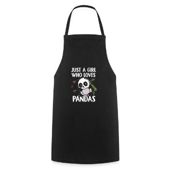 Just A Girl Who Loves Pandas Pandas Costume De Panda - Tablier de cuisine - noir - Devant - AI Model Male 185 dark (185cm)