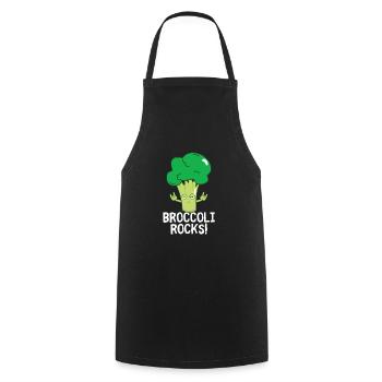 brocoli - Tablier de cuisine - noir - Devant - AI Model Male 185 dark (185cm)