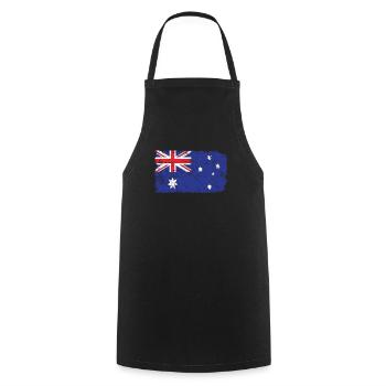 Australia - Cooking Apron - black - Front - AI Model Male 185 dark (185cm)