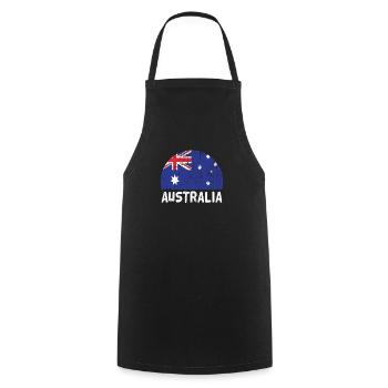 Australia - Cooking Apron - black - Front - AI Model Male 185 dark (185cm)