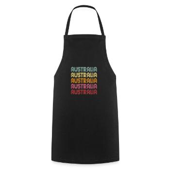Australia - Cooking Apron - black - Front - AI Model Male 185 dark (185cm)