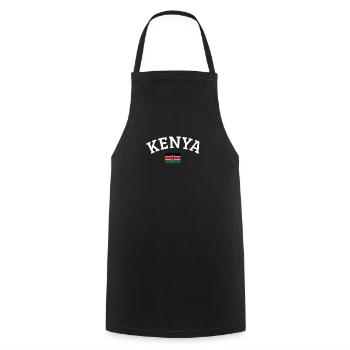 Kenya - Cooking Apron - black - Front - AI Model Male 185 dark (185cm)