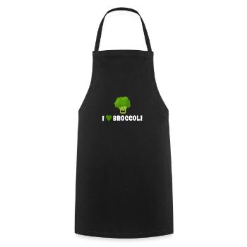 brocoli - Tablier de cuisine - noir - Devant - AI Model Male 185 dark (185cm)