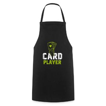 jeu de cartes - Tablier de cuisine - noir - Devant - AI Model Male 185 dark (185cm)