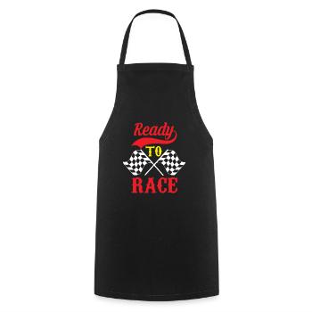 AUTO SHIRT READY TO RACE Gift - Cooking Apron - black - Front - AI Model Male 185 dark (185cm)