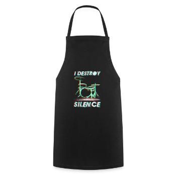 Drums drummer drummer gift - Cooking Apron - black - Front - AI Model Male 185 dark (185cm)