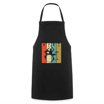 Drums drummer drummer gift - Cooking Apron - black - Front - AI Model Male 185 dark (185cm)