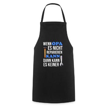 Opa Bester Opa Handwerker Geschenk - Kochschürze - Schwarz - Vorne - AI Model Male 185 dark (185cm)