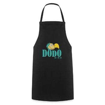 Dodo font with dodo head - Cooking Apron - black - Front - AI Model Male 185 dark (185cm)