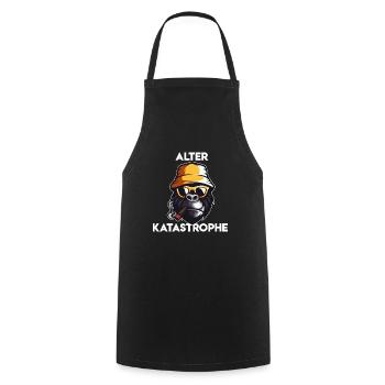 Alter Katastrophe Lustiger Katastrophe Spruch - Kochschürze - Schwarz - Vorne - AI Model Male 185 dark (185cm)