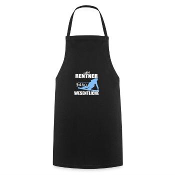 Alpin Skifahrer Ski Spruch für Rentner - Kochschürze - Schwarz - Vorne - AI Model Male 185 dark (185cm)