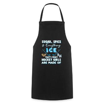 Eisport ice skate goalkeeper hockey daughter - Cooking Apron - black - Front - AI Model Male 185 dark (185cm)