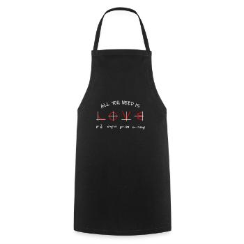 maths - Cooking Apron - black - Front - AI Model Male 185 dark (185cm)