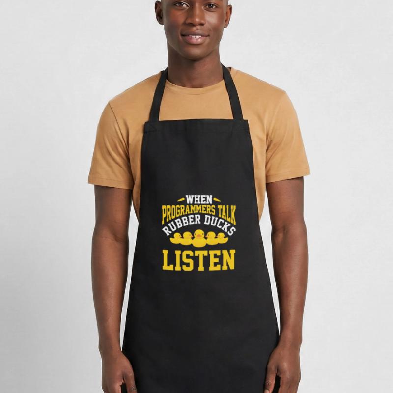 IT programmer developer rubber duck Cooking Apron