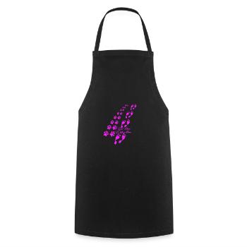 Vous ne marchez jamais seul chien - Tablier de cuisine - noir - Devant - AI Model Male 185 dark (185cm)