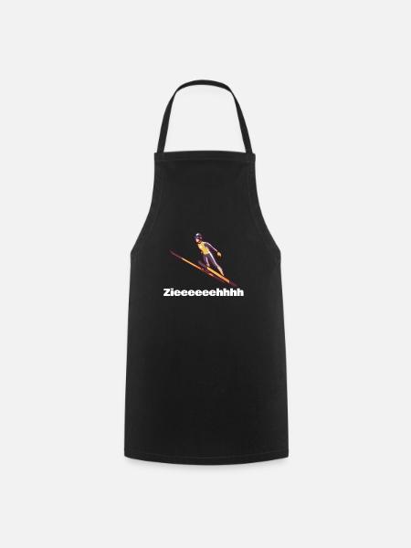 Skispringer SKISPRINGEN GESCHENK - Kochschürze - Schwarz