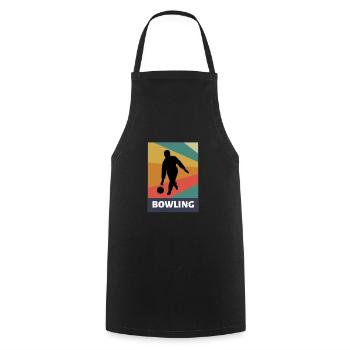 Bowling bowling boule enfants hommes cadeau - Tablier de cuisine - noir - Devant - AI Model Male 185 dark (185cm)