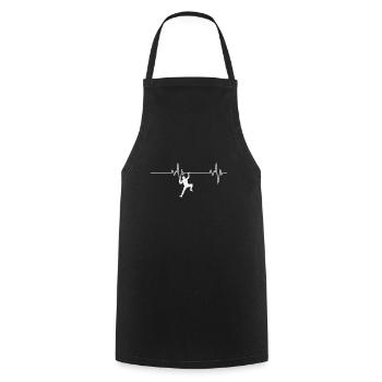 Mountain conquer shirt climbing bouldering mountaineering - Cooking Apron - black - Front - AI Model Male 185 dark (185cm)