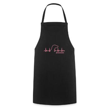 Weimaraner HeartBeat - Cooking Apron - black - Front - AI Model Male 185 dark (185cm)
