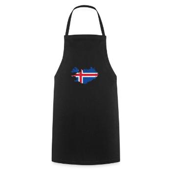 Iceland - Cooking Apron - black - Front - AI Model Male 185 dark (185cm)