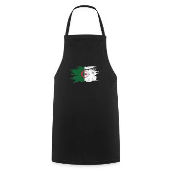 Algérie - Tablier de cuisine - noir - Devant - AI Model Male 185 dark (185cm)