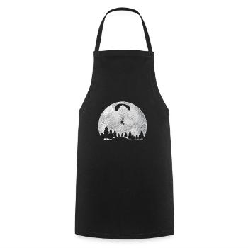 Lune parapente - Tablier de cuisine - noir - Devant - AI Model Male 185 dark (185cm)