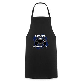 Niveau 18 terminé - Tablier de cuisine - noir - Devant - AI Model Male 185 dark (185cm)