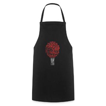 tennis de table - Tablier de cuisine - noir - Devant - AI Model Male 185 dark (185cm)