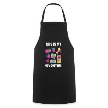80s 90s 80s 90s - Tablier de cuisine - noir - Devant - AI Model Male 185 dark (185cm)