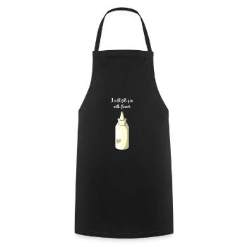 mayonnaise et frites valentine cadeau mayonnaise - Tablier de cuisine - noir - Devant - AI Model Male 185 dark (185cm)