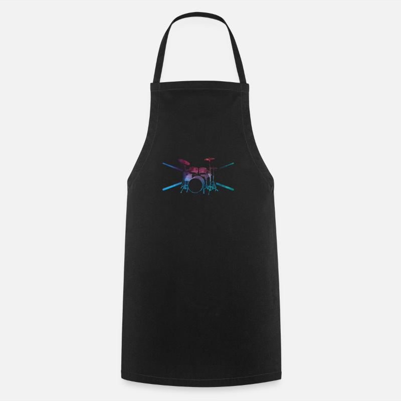 Schlagzeug Schlagzeuger Drummer Geschenk - Kochschürze - Schwarz