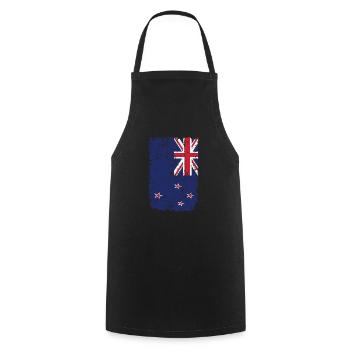 New Zealand - Cooking Apron - black - Front - AI Model Male 185 dark (185cm)