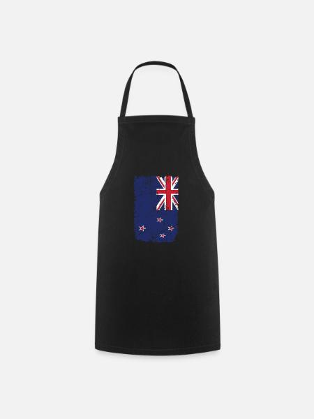 New Zealand - Cooking Apron - black