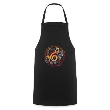 Musique de Clef - Tablier de cuisine - noir - Devant - AI Model Male 185 dark (185cm)