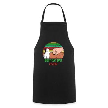 Meilleur cadeau Cat Dad Ever Retro - Tablier de cuisine - noir - Devant - AI Model Male 185 dark (185cm)