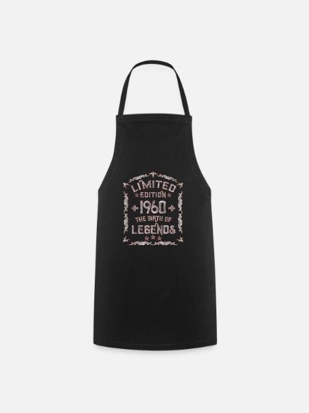 Vintage 1960 - cadeau voor 60ste verjaardag - Forklæde - sort