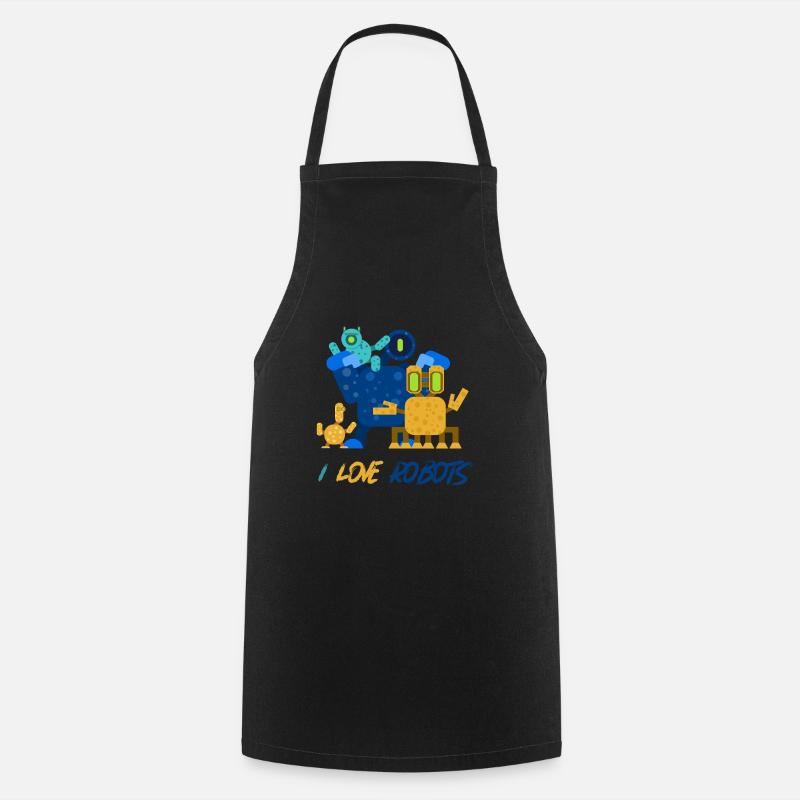 Robots Robots robots - Tablier de cuisine - noir