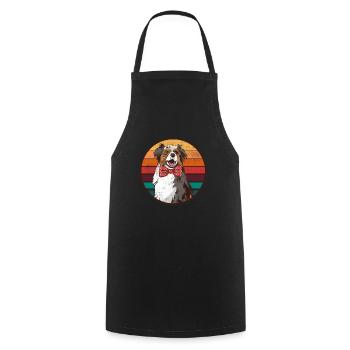Dog gift idea for puppy dog lovers - Cooking Apron - black - Front - AI Model Male 185 dark (185cm)