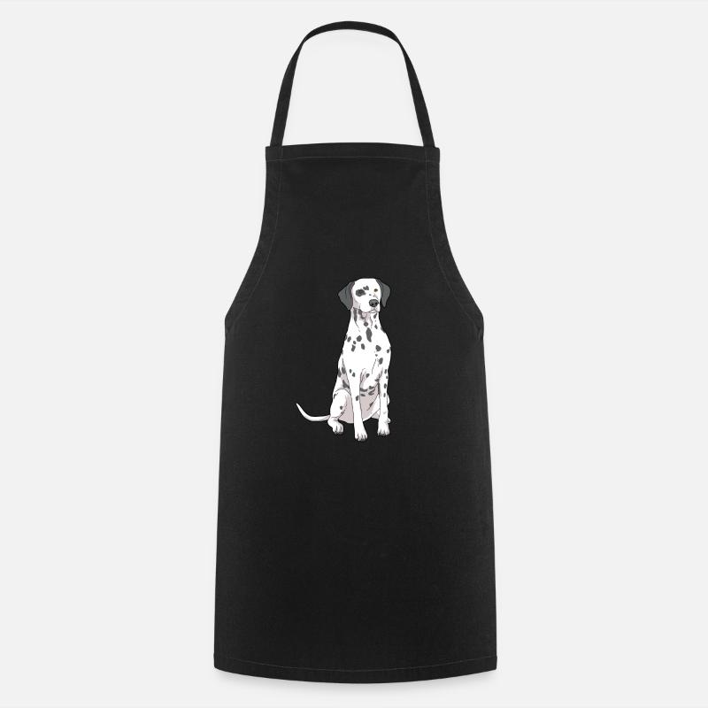Dalmatiner Hund - Kochschürze - Schwarz