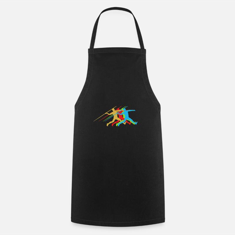 Athletics javelin throw - Cooking Apron - black