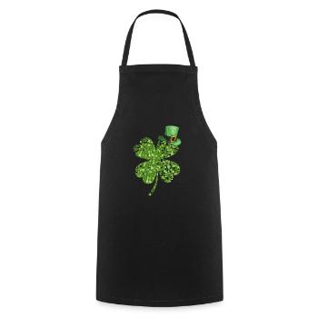 St. Patrick's Day - Cooking Apron - black - Front - AI Model Male 185 dark (185cm)