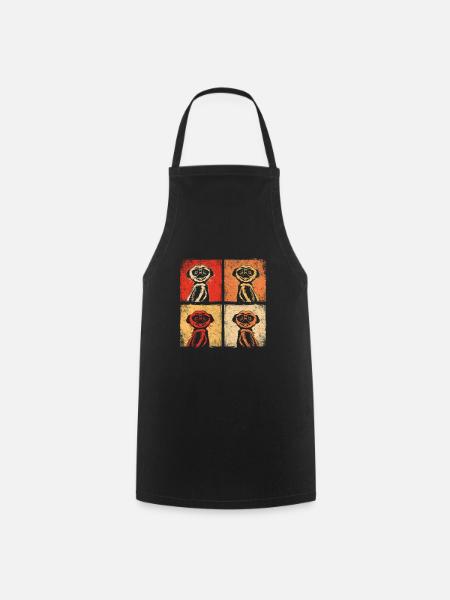 Suricate mignon animal afrique - Tablier de cuisine - noir