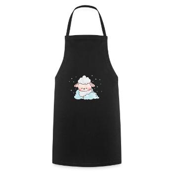 Moutons sur les nuages - Tablier de cuisine - noir - Devant - AI Model Male 185 dark (185cm)