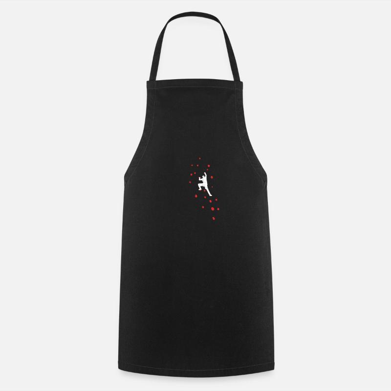 Bouldering climbing boulders - Cooking Apron - black