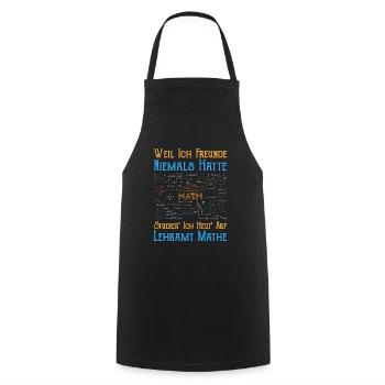 Lustiger Mathe auf Lehramt Spruch - Kochschürze - Schwarz - Vorne - AI Model Male 185 dark (185cm)