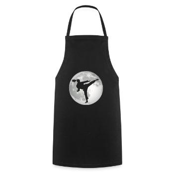 Taekwondo girl - Cooking Apron - black - Front - AI Model Male 185 dark (185cm)