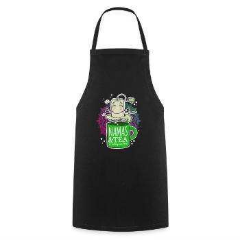 Buveur de thé relaxation yoga thé - Tablier de cuisine - noir - Devant - AI Model Male 185 dark (185cm)