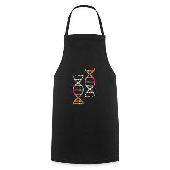 DNA-Molekül Biologe oder ein Genetiker Geschenk - Kochschürze - Schwarz - Vorne - AI Model Male 185 dark (185cm)